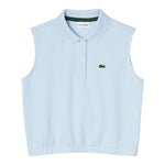 Lacoste Polo Giromanica Tinta Unita per Bambina PJ5262 AZZURRO LACOSTE 
