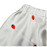 Vicolo Gonna Tinta Unita con Stampa Fragole per Bambina 3146G00354 BIANCO VICOLO 