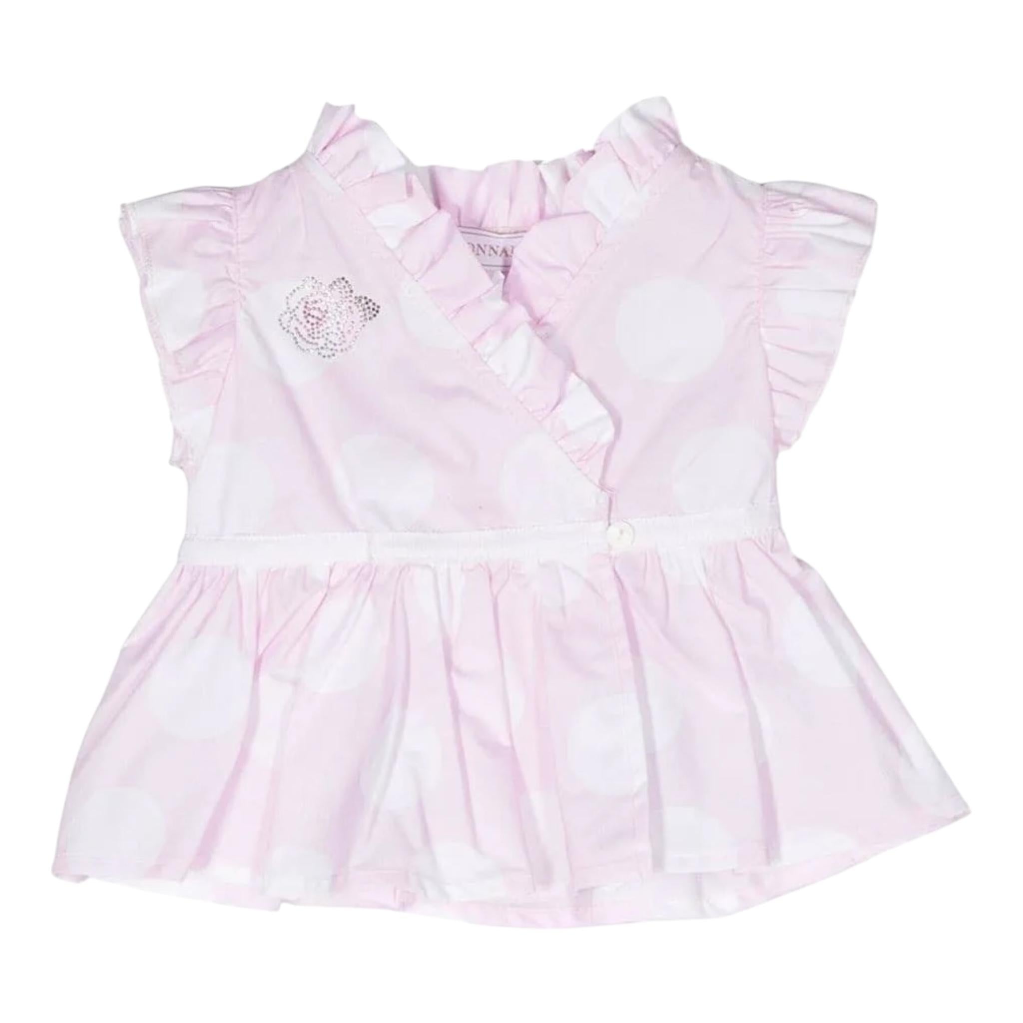 Monnalisa Camicia Mezza Manica Tina Unita per Neonata 31A301 BIANCO MONNALISA 