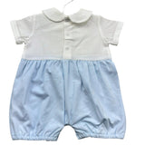 Le Bebe Pagliaccetto Bicolore Mezza Manica per Neonato LBB5300 BIANCO/AZZURRO LE BEBE 