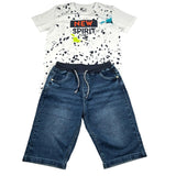 Janice Completo 2 Pezzi T-Shirt-Bermuda Bianco per Bambino 125102105 BIANCO JANICE 