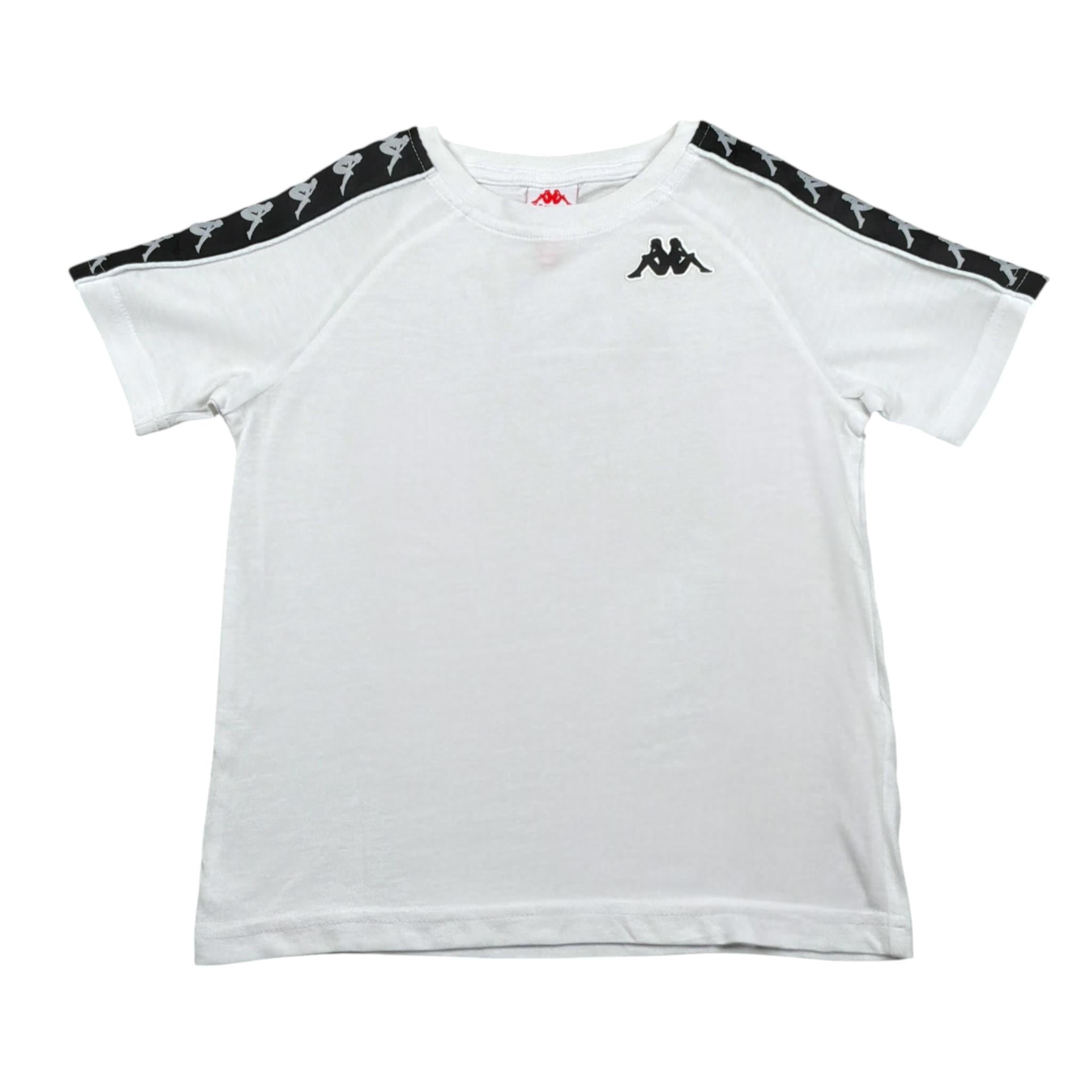 Kappa T-Shirt Girocollo tinta unita con Logo Bianco per Bambino 174934 BIANCO KAPPA 