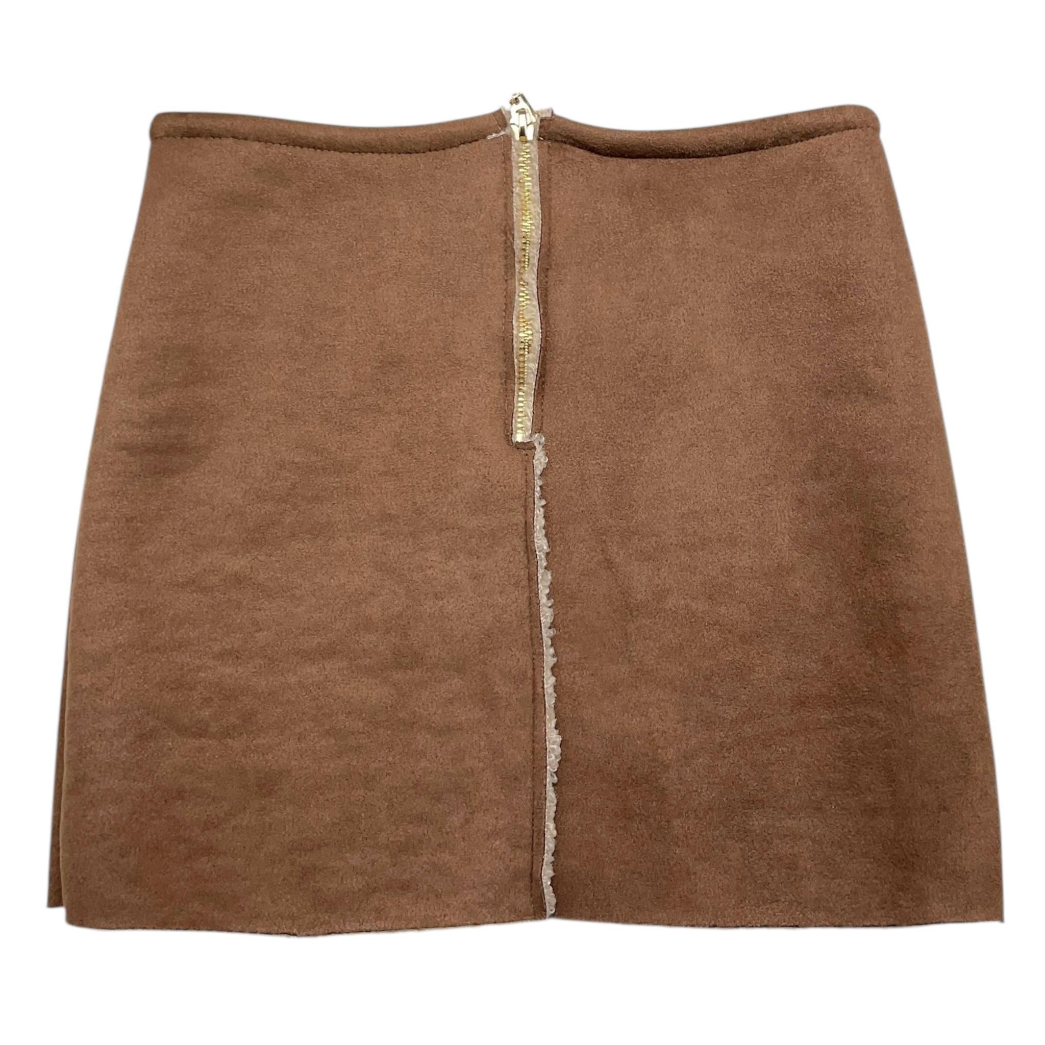 MARC ELLIS gonna tinta unita in camoscio Marrone per Bambina JMJSK00666 MARRONE MARC ELLIS 