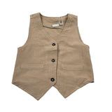 Name.It Gilet tinta unita Beige per Bambino 13200202 BEIGE NAME.IT 