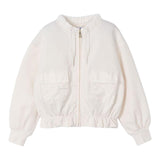 Mayoral Felpa Tinta Unita con Zip per Bambina 3410 PANNA MAYORAL 