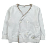 Le Bebe Cardigan Tinta Unita con Profili In Contrasto per Neonato LBB5324 BIANCO LE BEBE 