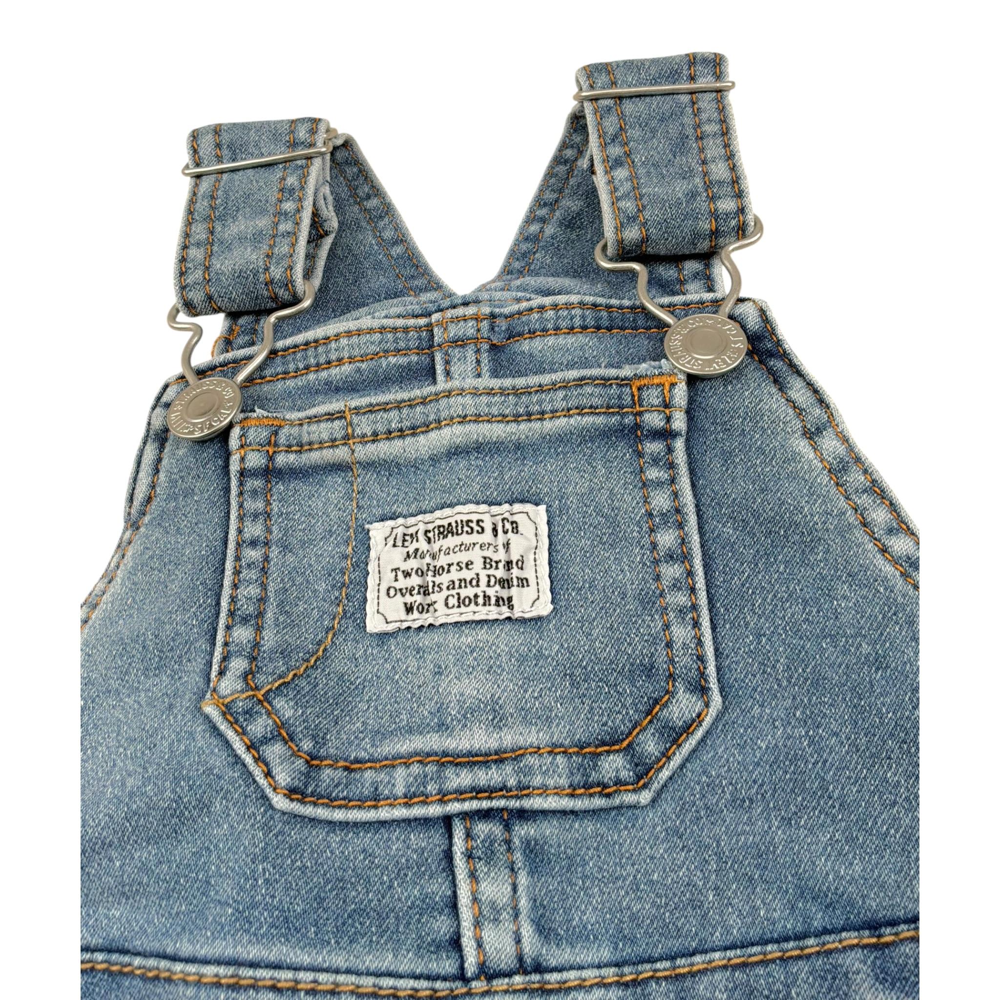 Levi'S Salopette In Denim Tinta Unita per Neonato 6EM334 BLU LEVI'S 