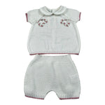Marlu' Completo 2 Pezzi Maglia-Culotte per Neonata EB2419C BIANCO MARLU' 