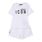 Dsquared2 Completo 2 Pezzi T-Shirt-Bermuda tinta unita Bianco per Neonato DQ2953 BIANCO DSQUARED2 