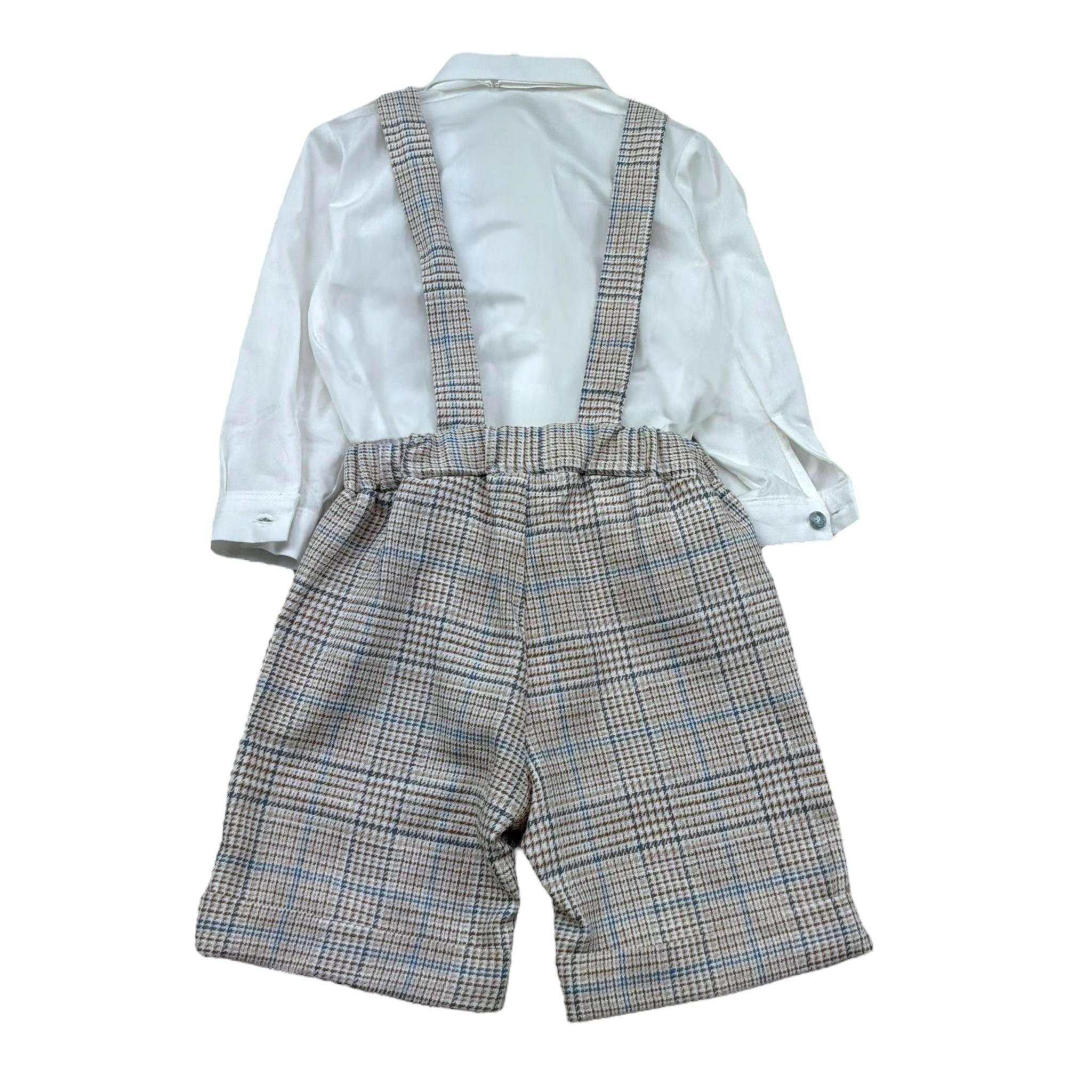 Barcellino Completo 3 Pezzi Camicia-Bermuda-Papillon per Neonato 110606 BIANCO BARCELLINO 