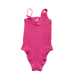Saint Barth Costume Intero Tinta Unita con Bretelle per Bambina BAH0001 FUXIA SAINT BARTH 