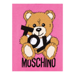 Moschino Maglia Girocollo Tinta Unita con Ricamo Orso per Bambina HYW00J ROSA MOSCHINO 