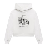 DOLCE & GABBANA felpa chiusa con cappuccio tinta unita con stampa in contrasto Bianco per Bambina L8JWAO BIANCO DOLCE & GABBANA 