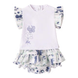 Minibanda Completo 2 Pezzi T-Shirt-Culotte per Neonata 3B786 BIANCO MINIBANDA 
