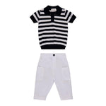 Lalalu' Completo 2 Pezzi Polo-Pantalone per Neonato CTL04P BIANCO/BLU LALALU' 
