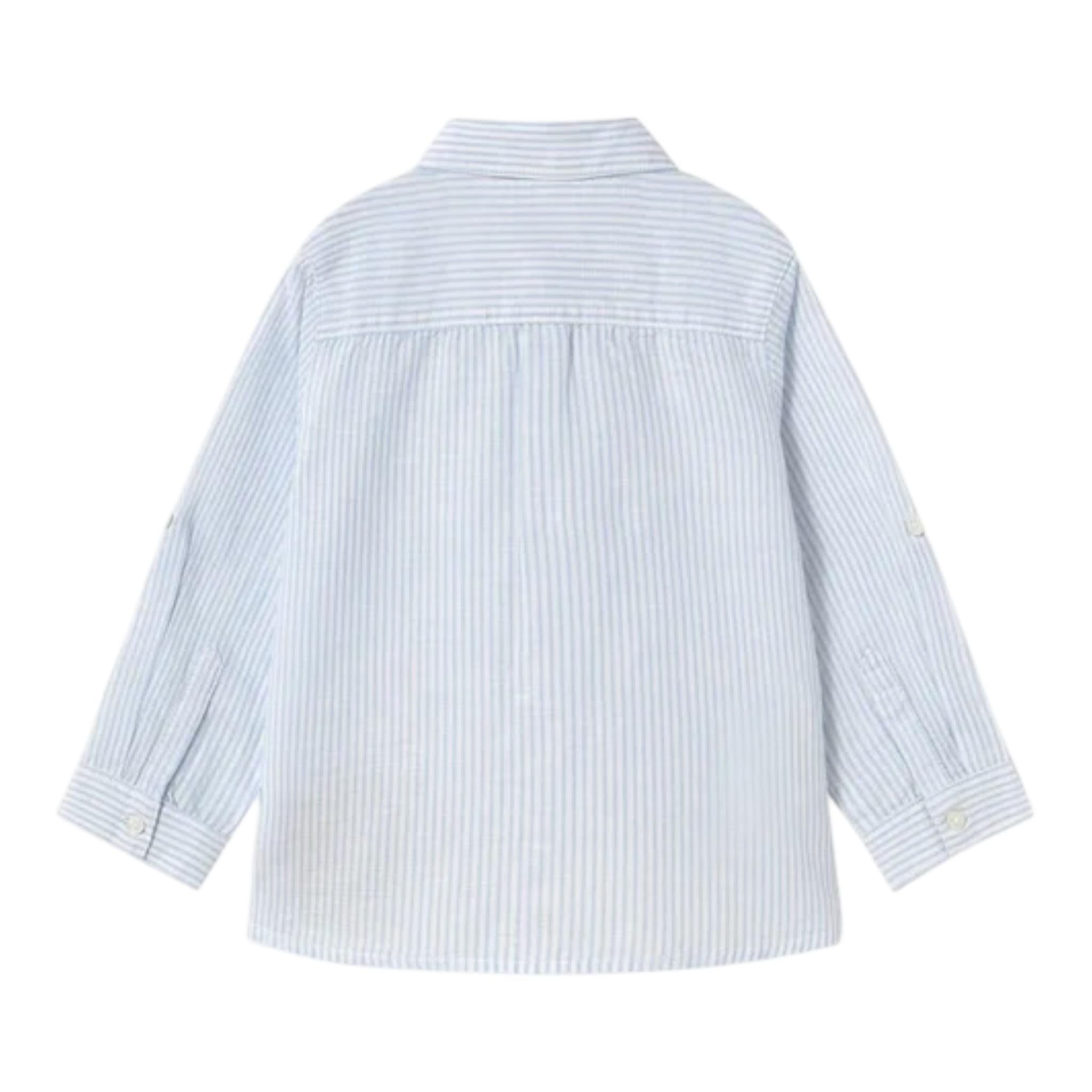 Mayoral Camicia Manica Lunga Tinta Unita per Neonato 1116X AZZURRO MAYORAL 