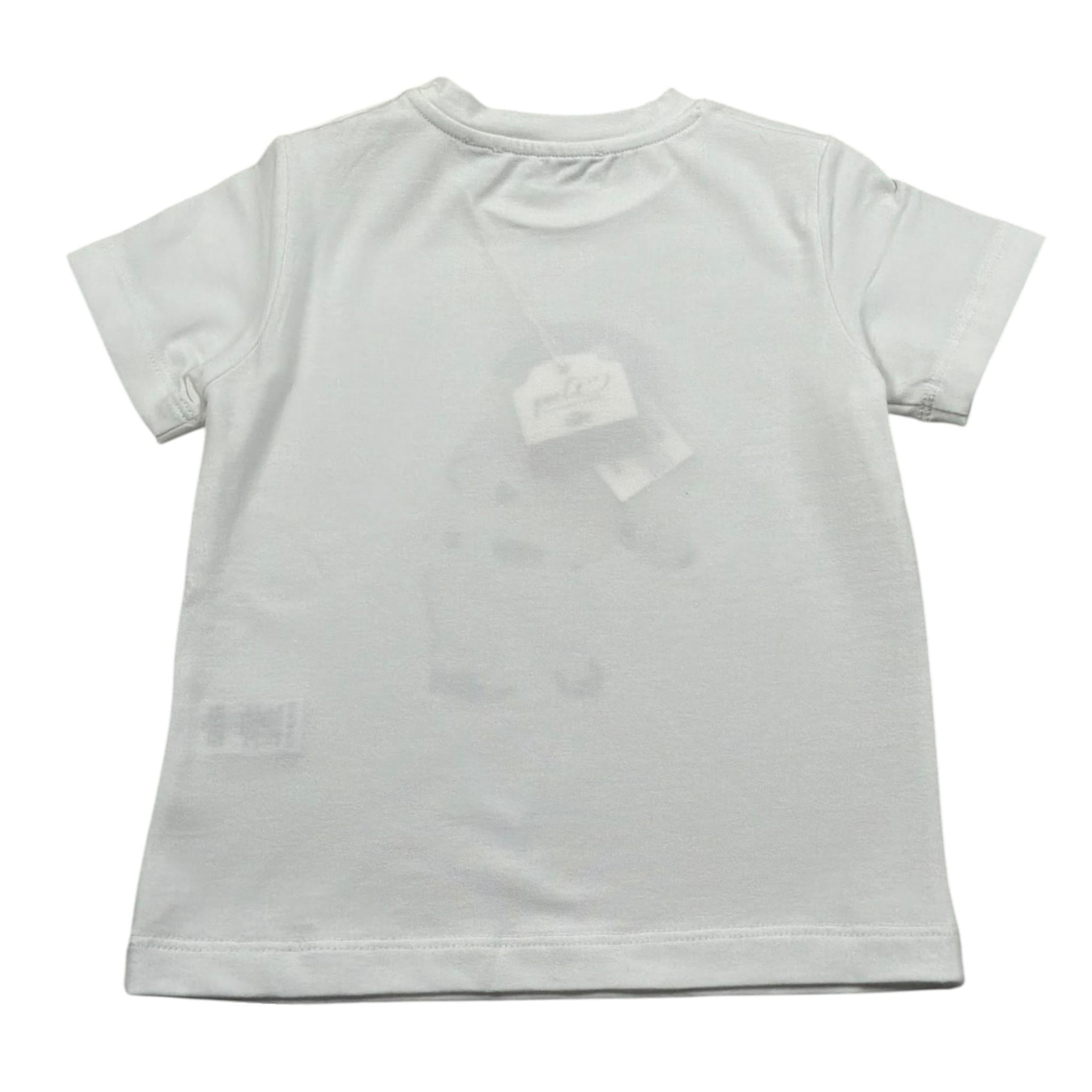 Per Te T-Shirt Girocollo Tinta Unit con Stampa Bianco per Bambino 341186J BIANCO PER TE 