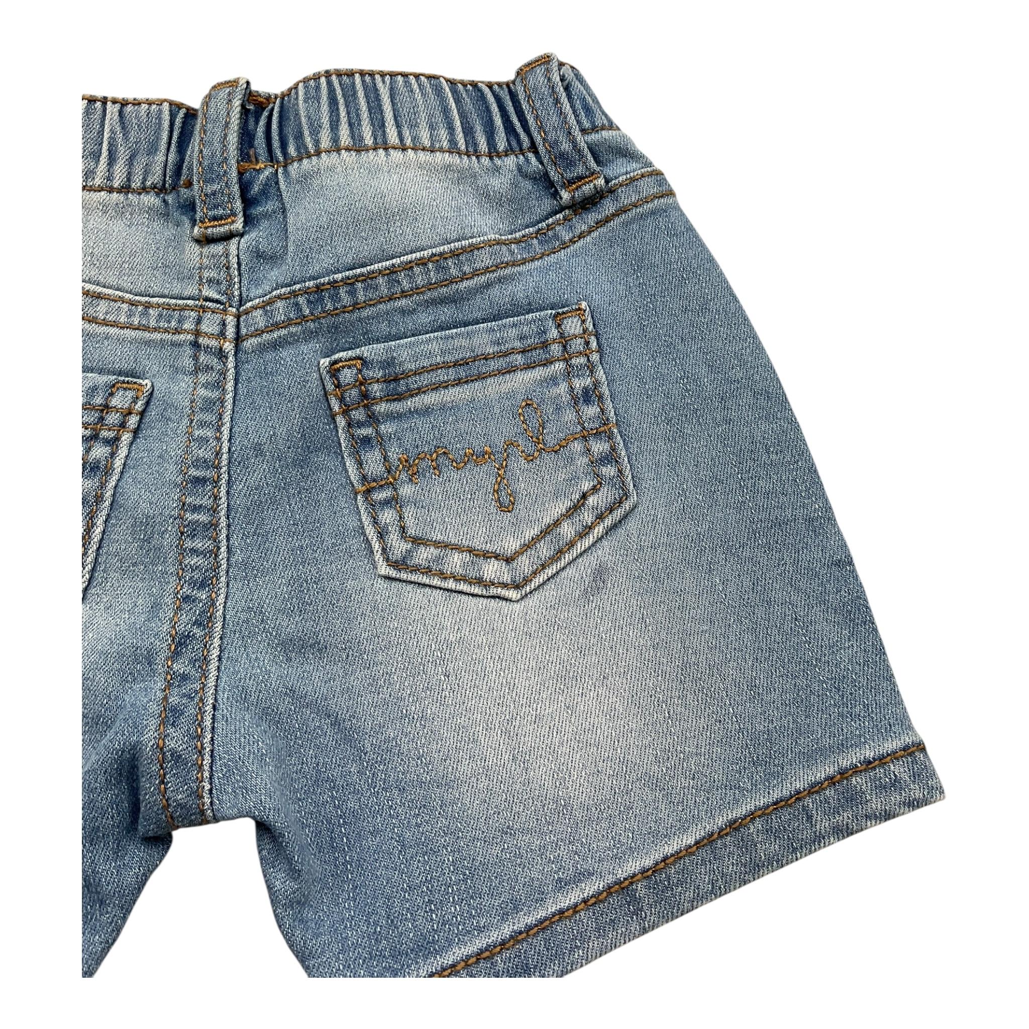 Mayoral Bermuda Tinta Unita In Denim con Elastico In Vita per Neonato 1209 BLU MAYORAL 