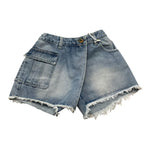 Lu Lu By Miss Grant Short In Denim Tinta Unita per Bambina LL3372 AZZURRO LU LU BY MISS GRANT 