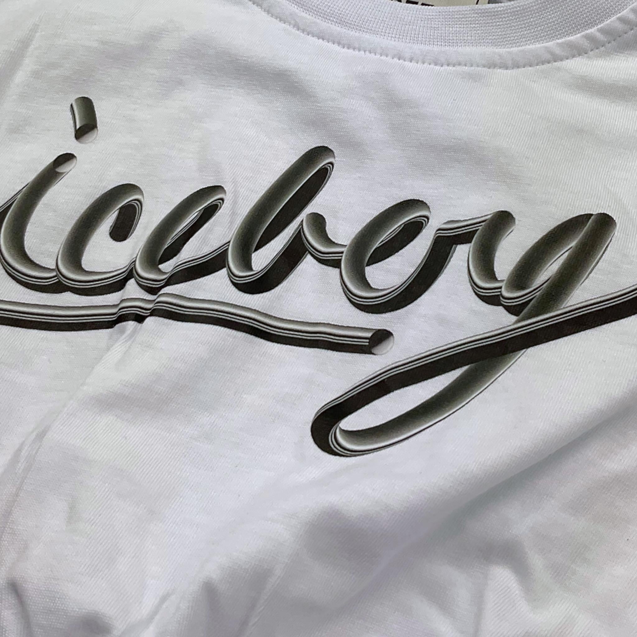 Iceberg T-Shirt Girocollo Tinta Unita con Stampa per Bambina TSICE5159J BIANCO ICEBERG 