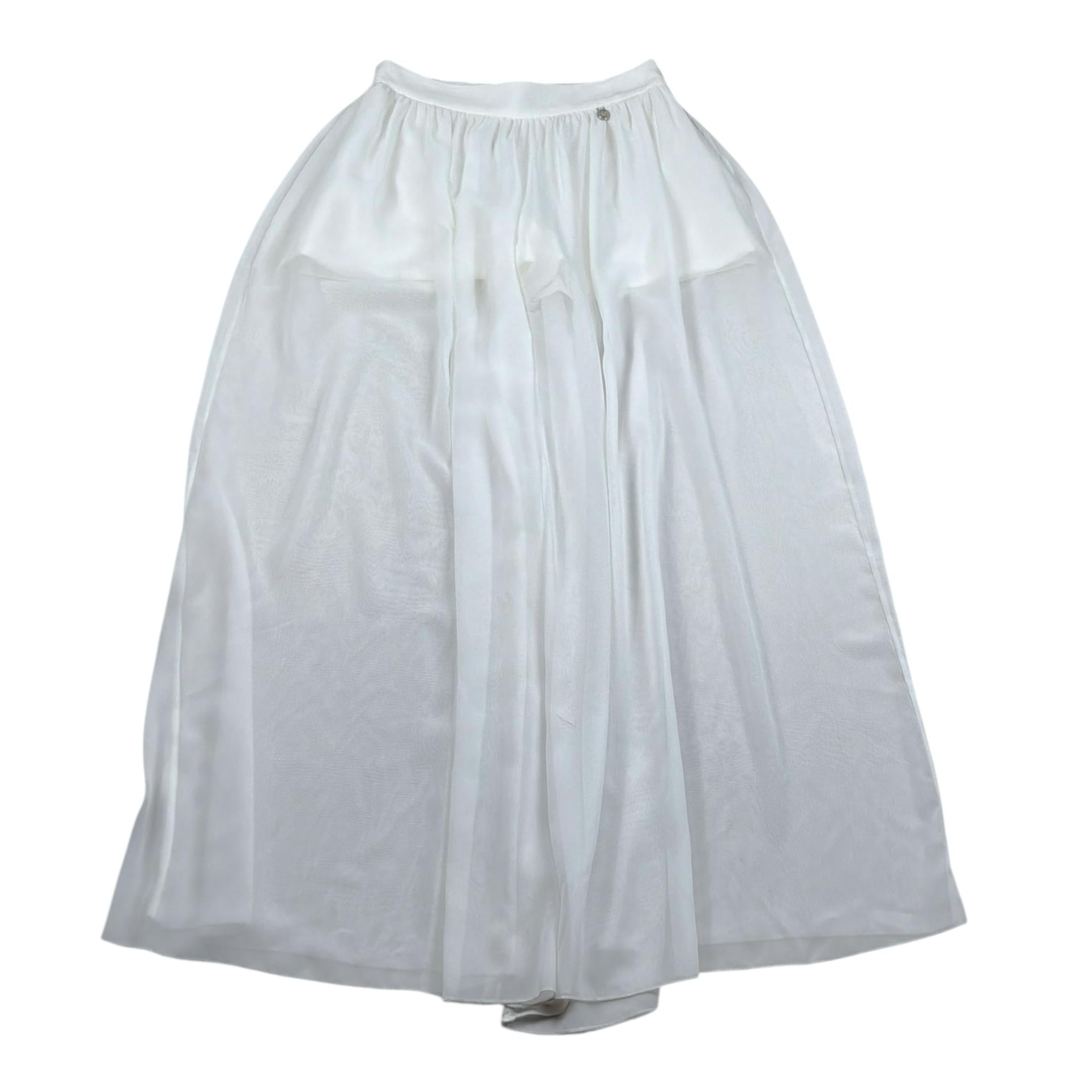 Nunzia Corinna Pantalone Modello Palazzo Tinta Unita Velato per Bambina NJ6015994 BIANCO NUNZIA CORINNA 