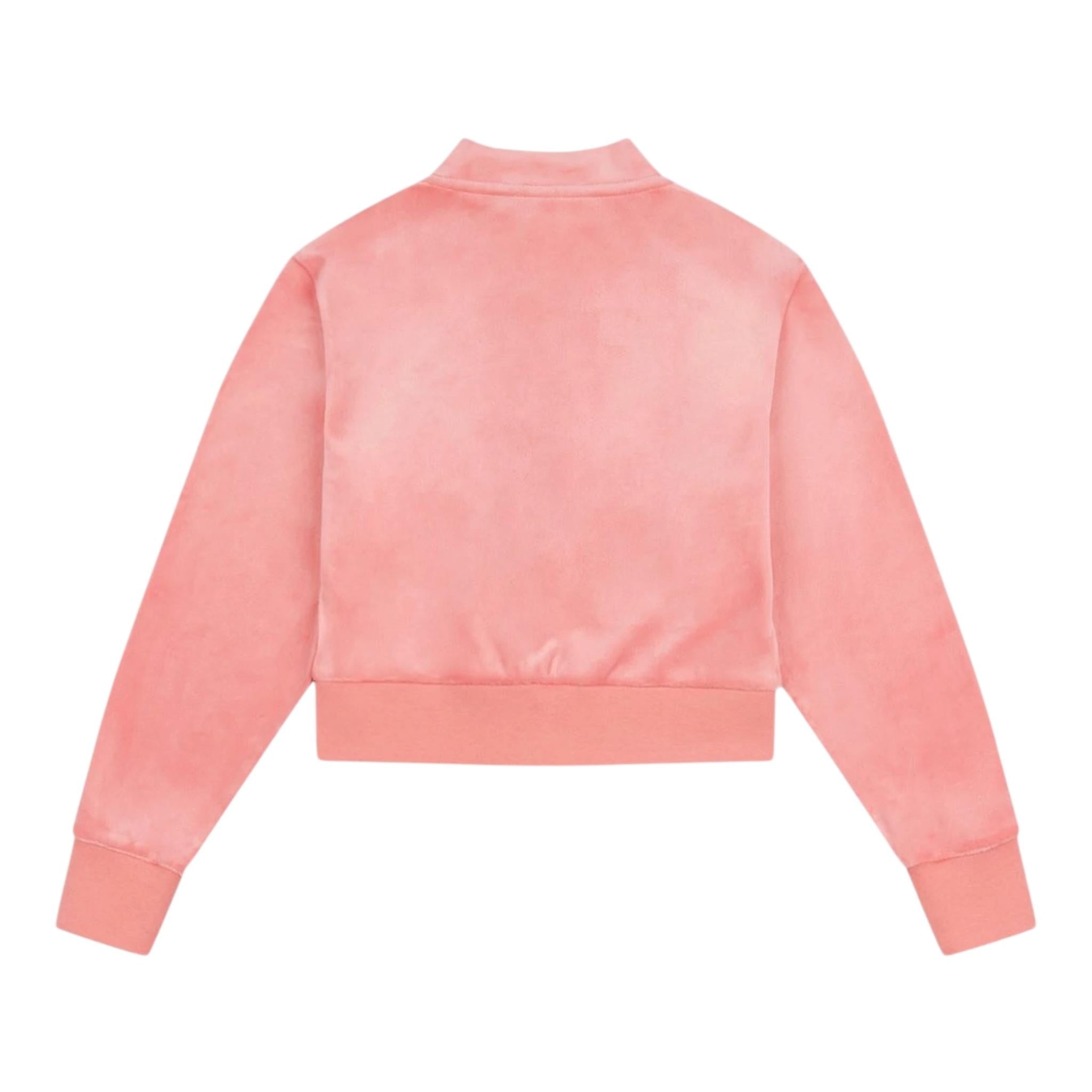 Juicy Couture Felpa Tinta Unita In Velluto con Zip per Bambina JBX6507 ROSA JUICY COUTURE 