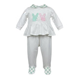 I Delfi Completo 2 Pezzi Shirt-Ghettina Tinta Unita per Neonata 25P5141 BIANCO I DELFI 