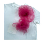 Vicolo T-Shirt Girocollo Tinta Unita con Applicazione per Neonata 3146M00265N BIANCO VICOLO 