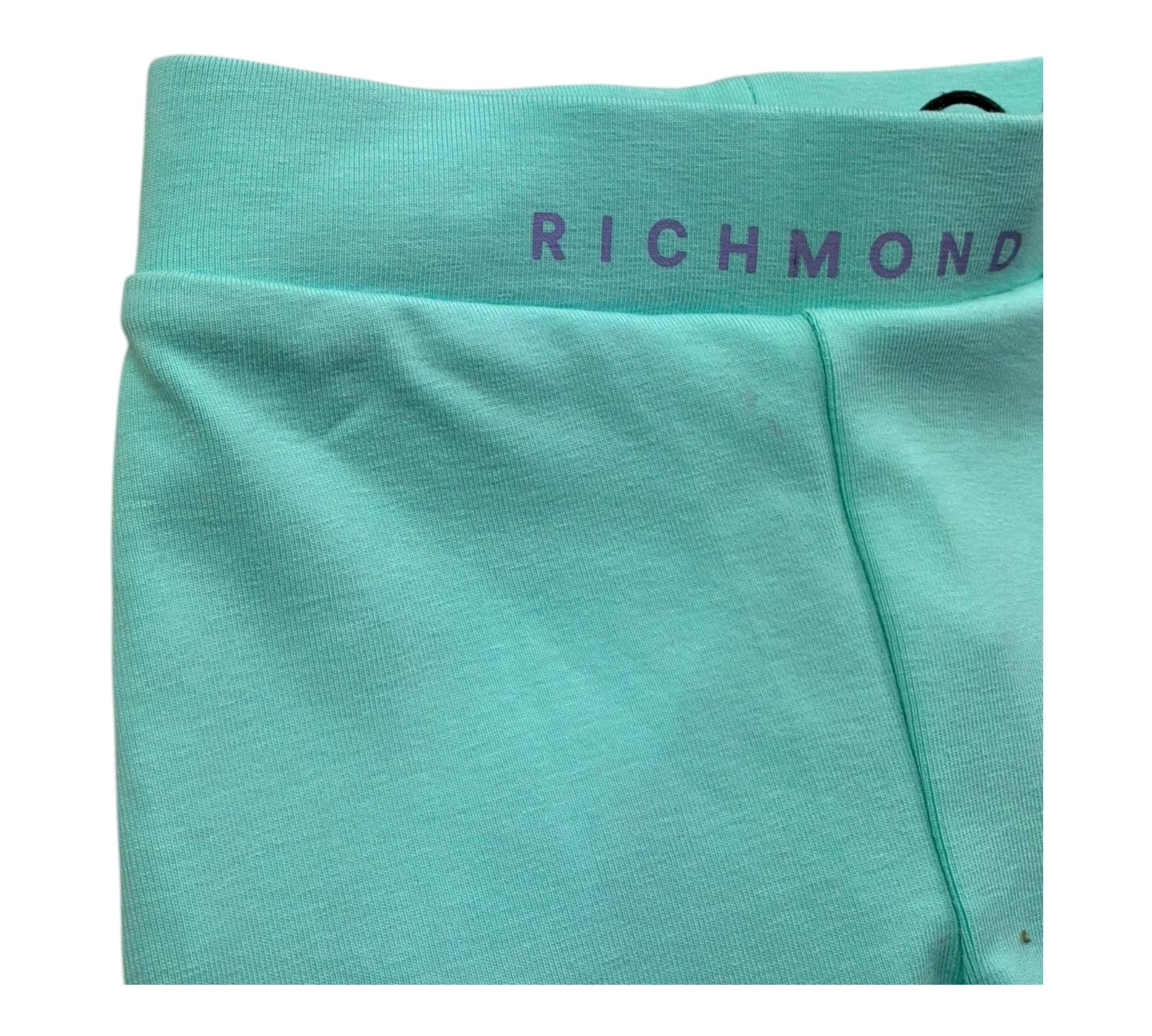 John Richmond Leggins Tinta Unita con Logo per Neonata RIP26086LE VERDE ACQUA JOHN RICHMOND 
