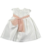 Amaya Abito Mezza Manica tinta unita con Tulle Bianco per Bambina 591014 BIANCO AMAYA 
