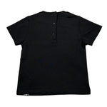 Balmain T-Shirt Girocollo Tinta Unita con Stampa per Neonato BW8541X NERO BALMAIN 