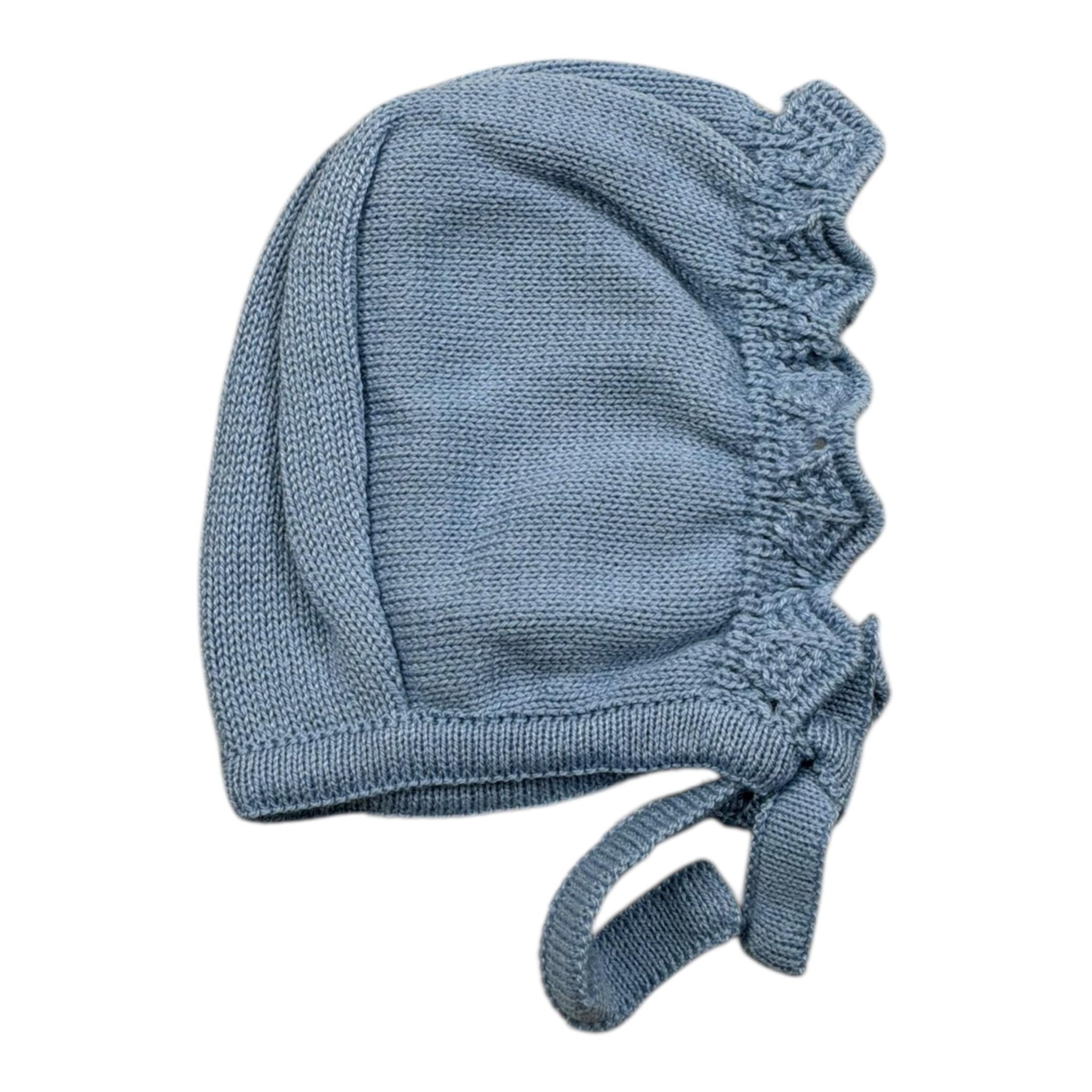 Mac Ilusio'N Cappello Tinta Unita con Ricami per Neonata G032 AZZURRO MAC ILUSIO'N 