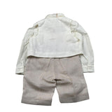 Pure Firenze Completo 4 Pezzi Camicia-Gilet-Bermuda-Papillon Panna per Neonato 11088 PANNA PURE FIRENZE 