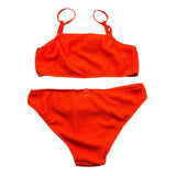 F**K Costume 2 Pezzi Fascia-Slip Tinta Unita per Bambina FJ240902FO ARANCIONE FLUO F**K 