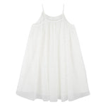 Billieblush Abito Tinta Unita A Bretelline con Tulle per Bambina U21131 BIANCO BillIEBLUSH 