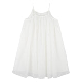 Billieblush Abito Tinta Unita A Bretelline con Tulle per Bambina U21131 BIANCO BillIEBLUSH 