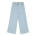 Aspesi Jeans Tinta Unita con Girovita Regolabile per Bambina S25083PLJ0042 AZZURRO ASPESI 