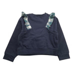 PICCOLA LUDO felpa tinta unita con rouches Blu per Bambina BS9WB046 BLU PICCOLA LUDO 