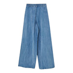 Liu Jo Pantalone Modello Palazzo Tinta Unita In Denim per Bambina GA5104X BLU LIU JO 