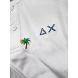 Sun68 Polo Mezza Manica Tinta Unita con Stampa per Bambino A35328X BIANCO SUN68 