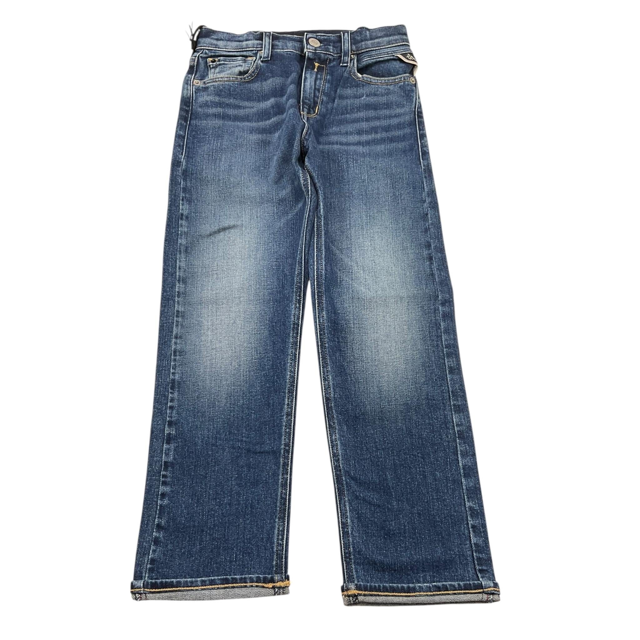 Replay Jeans Tinta Unita con Girovita Regolabile per Bambino SB9063 BLU REPLAY 