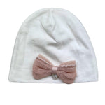 Ninnaoh Cappello Tinta Unita con Fiocco per Neonata E2331 BIANCO NINNAOH 