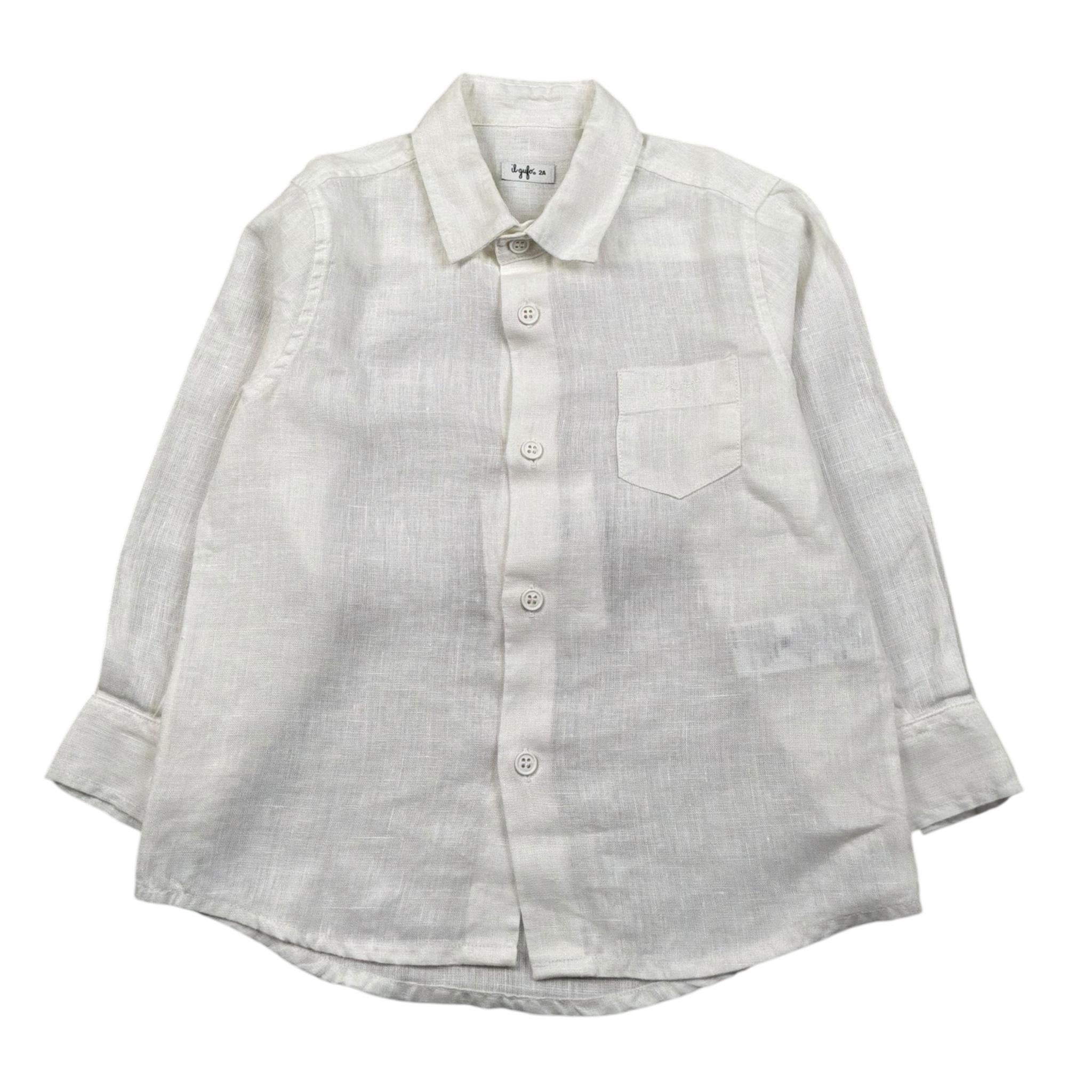 Il Gufo Camicia Manica Lunga Tnta Unita Collo Coreano per Neonato P25CL110L6006N PANNA IL GUFO 