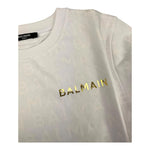 BALMAIN felpa chiusa girocollo tinta unita cn logo Bianco per Bambino BT4P90 BIANCO BALMAIN 