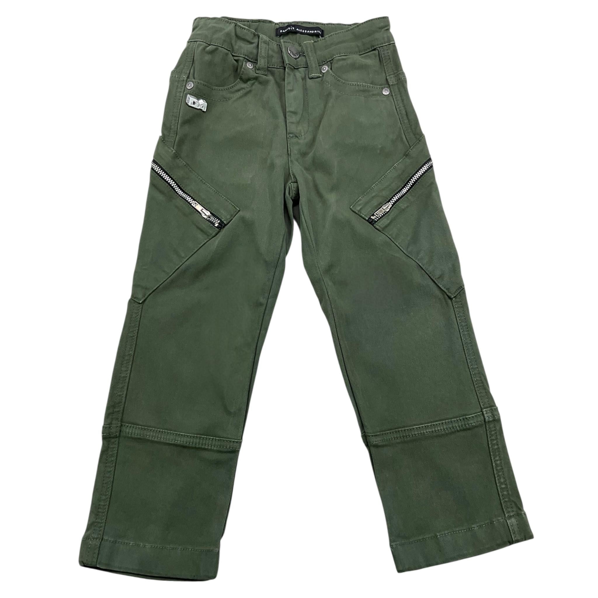DANIELE ALESSANDRINI pantalone tinta unita con zip Verde per Bambino 1231P00025XX VERDE DANIELE ALESSANDRINI 