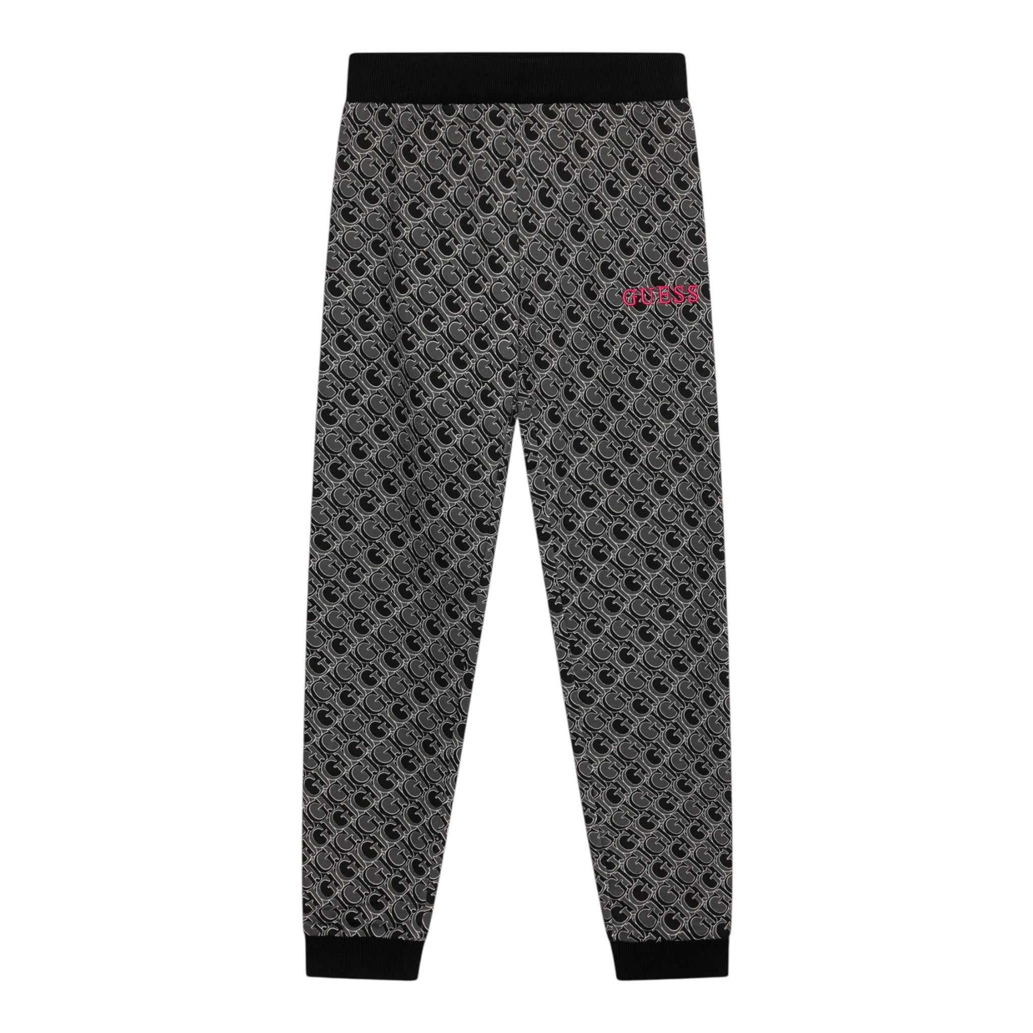 GUESS pantalone tuta stampa fantasia logo Nero per Bambina J4YQ11KA6R4 NERO GUESS 
