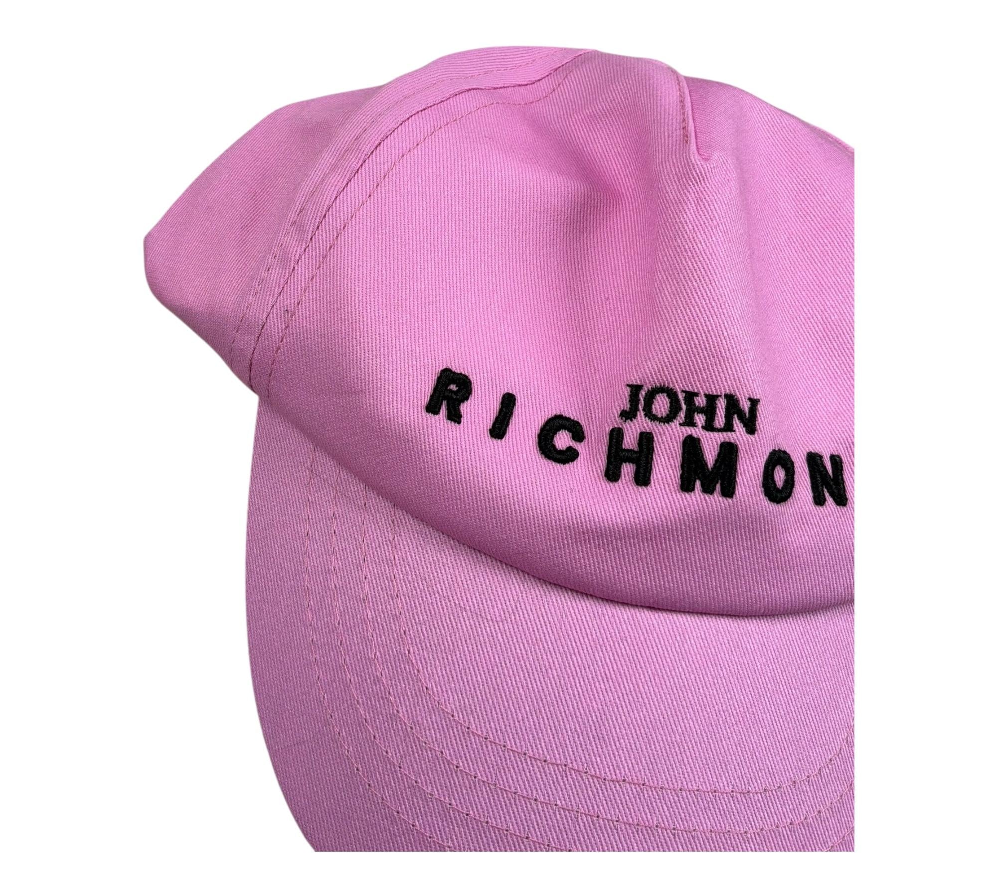John Richmond Cappello con Visiera Tinta Unita con Logo per Bambina RGP26027BT ROSA JOHN RICHMOND 