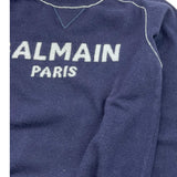 BALMAIN maglia tinta unita con stampa Blu per Bambino BV9P40 BLU BALMAIN 