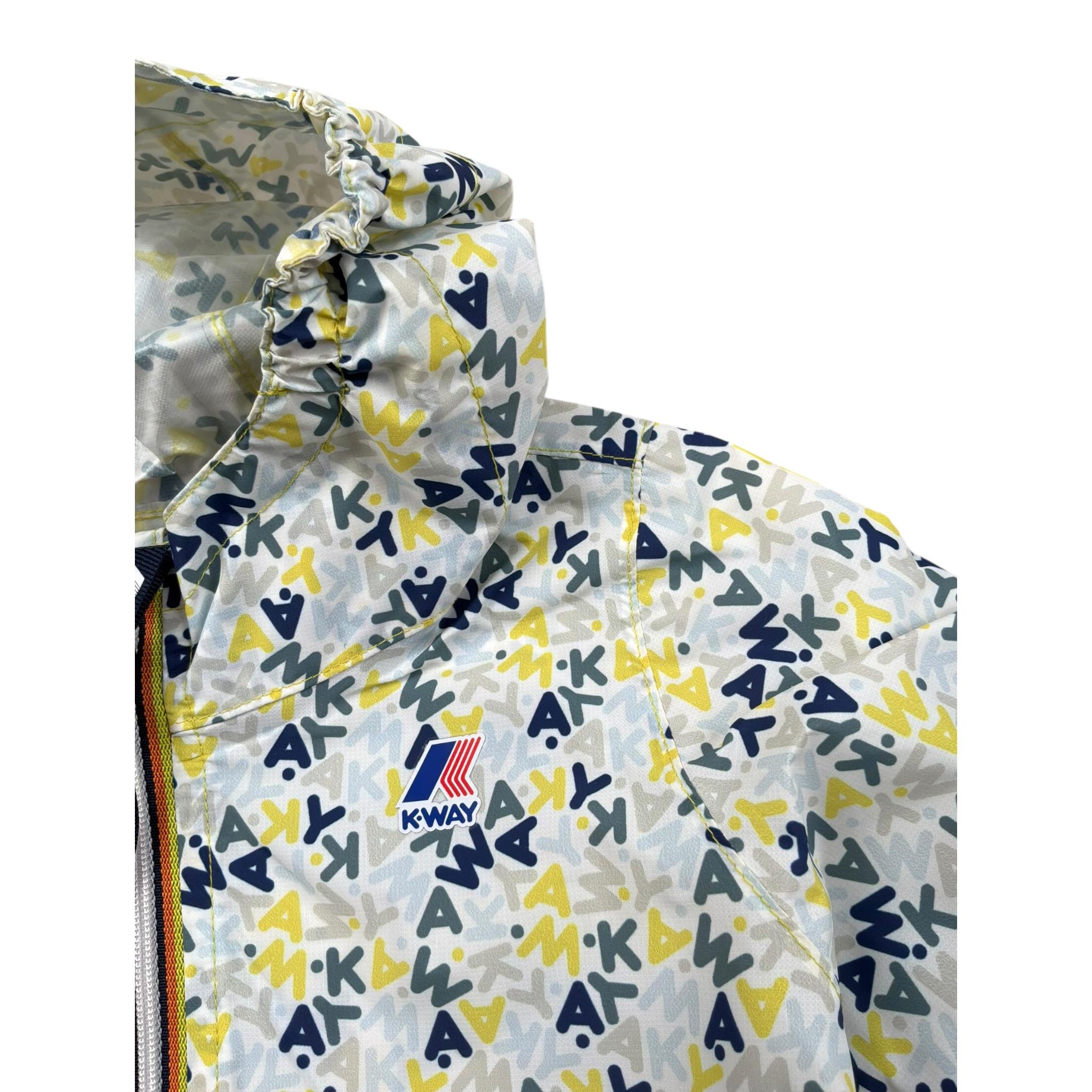 K-Way Giubbino Tinta Unita con Zip E Cappuccio per Neonato K2137YWO BIANCO K-WAY 