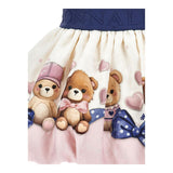 Monnalisa Gonna Tinta Unita con Fantasia E Stampa per Neonata 31D702 BIANCO MONNALISA 